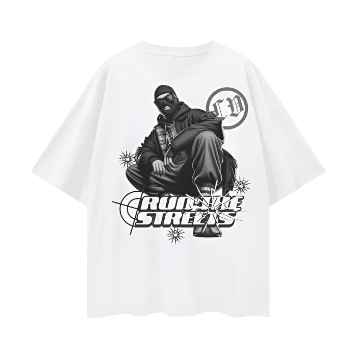 Oversized Gangster Graphic T Shirt