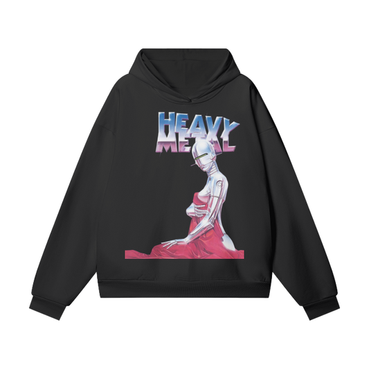 Oversized Heavy Metal Graphic Hoodie