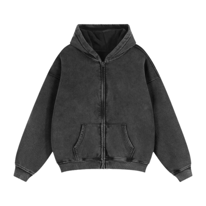 Zip Up Boxy Hoodie