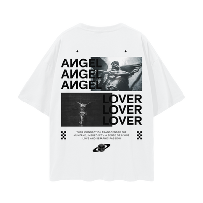 Oversized Stone Angel Graphic T Shirt